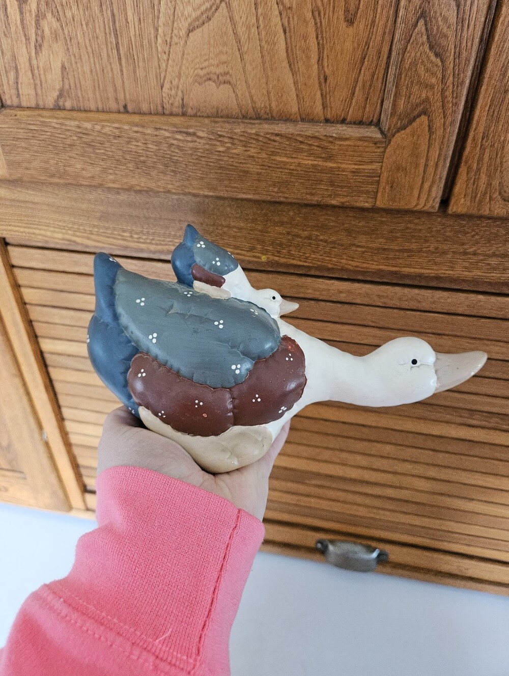 Vintage Berco Ceramic Patchwork Style Geese